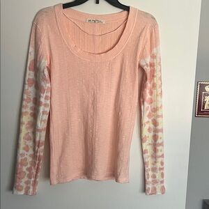 We The Free Light Pink Ribbed Top